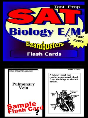 cover image of SAT Biology Test Prep E/M Review—Exambusters Flash Cards